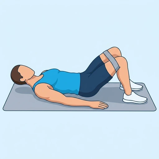 Band glute bridge — Exercise illustration
