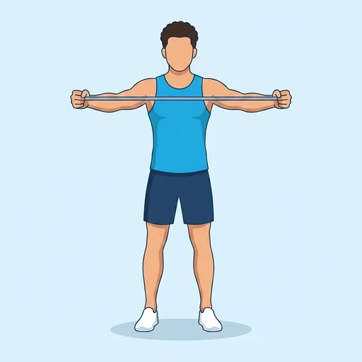 Band pull apart — Exercise illustration