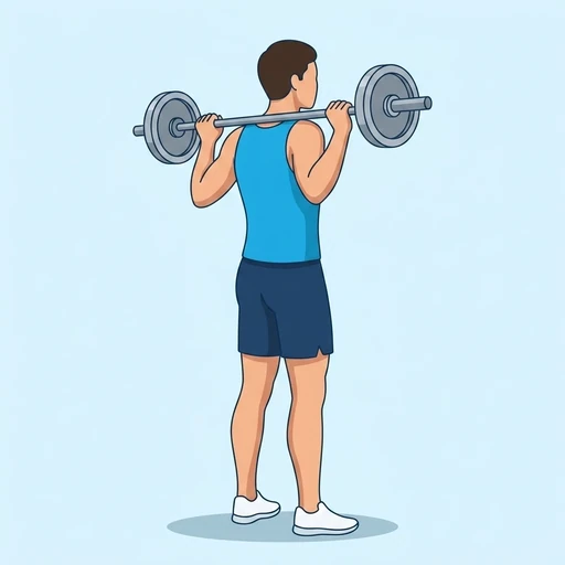 Barbell back squat — Exercise illustration