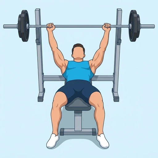 Barbell bench press — Exercise illustration