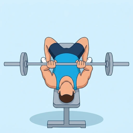 Close-grip barbell bench press — Exercise illustration