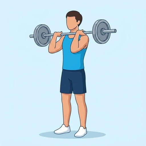 Barbell front squat — Exercise illustration
