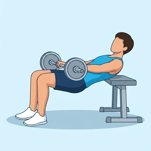 Barbell hip thrust — Exercise illustration