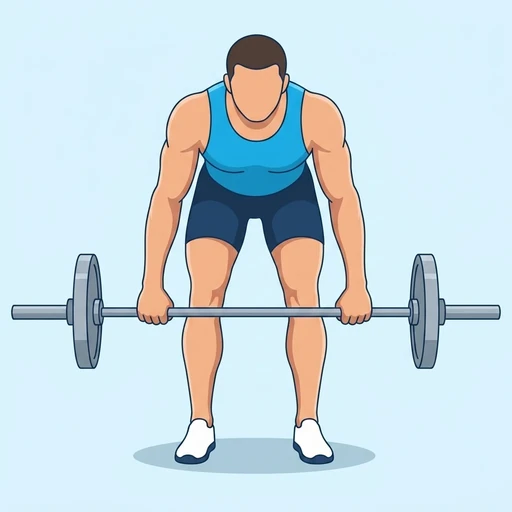 Bent-over barbell row — Exercise illustration