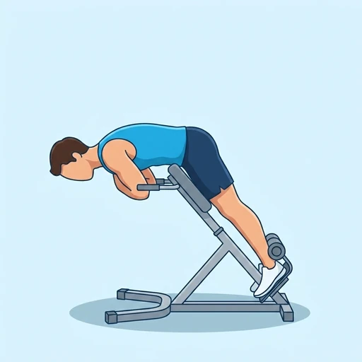 Back extension on a bench — Exercise illustration