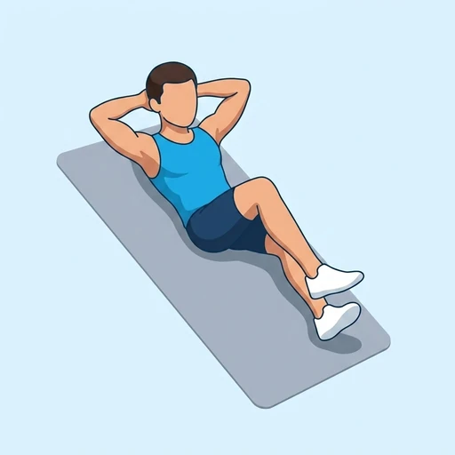 Bicycle crunch — Exercise illustration