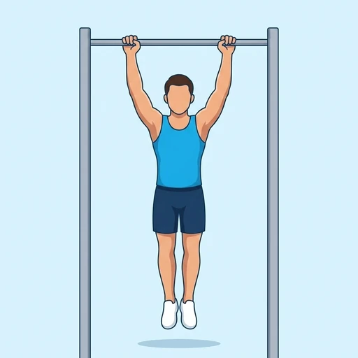 Hanging leg raise — Exercise illustration