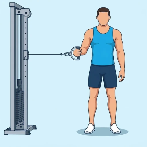 Cable external rotation — Exercise illustration