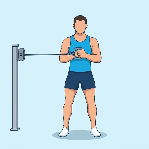 Cable Pallof press — Exercise illustration