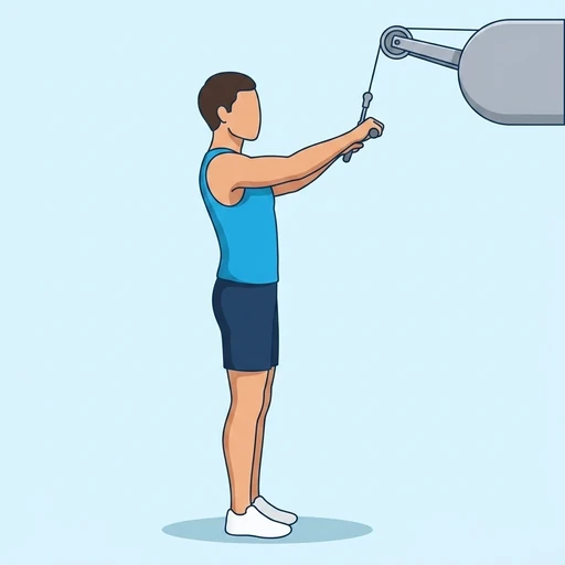 Straight-arm cable pulldown — Exercise illustration