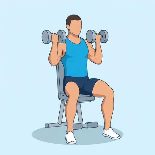 Dumbbell arnold press — Exercise illustration