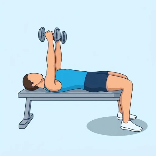 Dumbbell chest fly — Exercise illustration