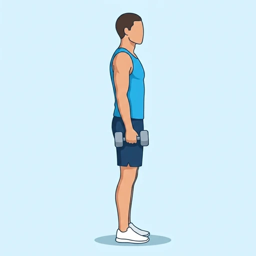 Dumbbell front raise — Exercise illustration