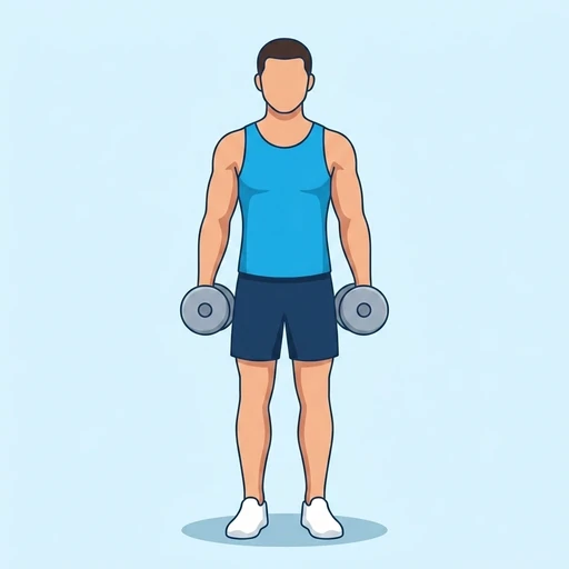 Dumbbell lunge — Exercise illustration