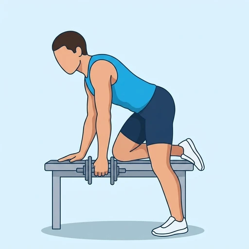 One-arm dumbbell row — Exercise illustration
