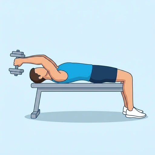 Dumbbell pullover — Exercise illustration