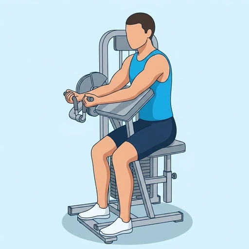 Machine bicep curl — Exercise illustration