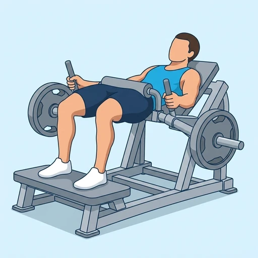 Hip thrust machine: Exercise illustration (peak)