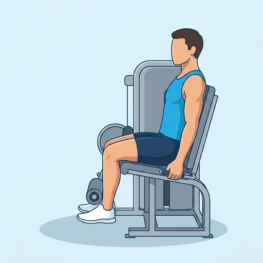 Machine leg extension — Exercise illustration