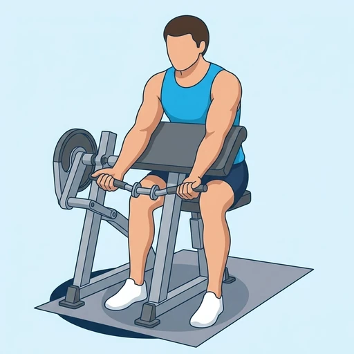 Machine preacher curl — Exercise illustration