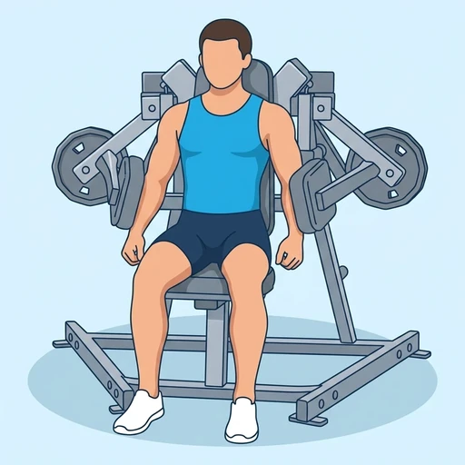 Machine seated lateral raise — Exercise illustration