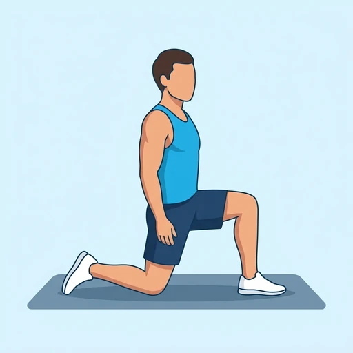 Hip flexor stretch — Exercise illustration