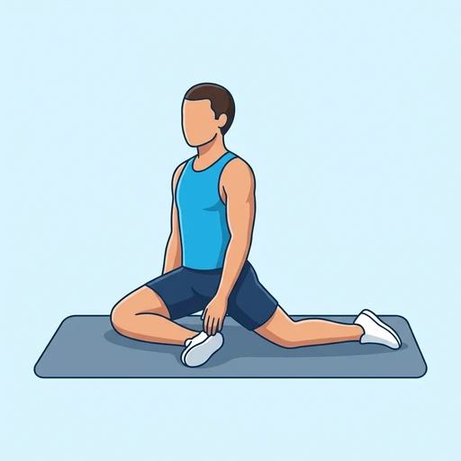 Pigeon stretch — Exercise illustration